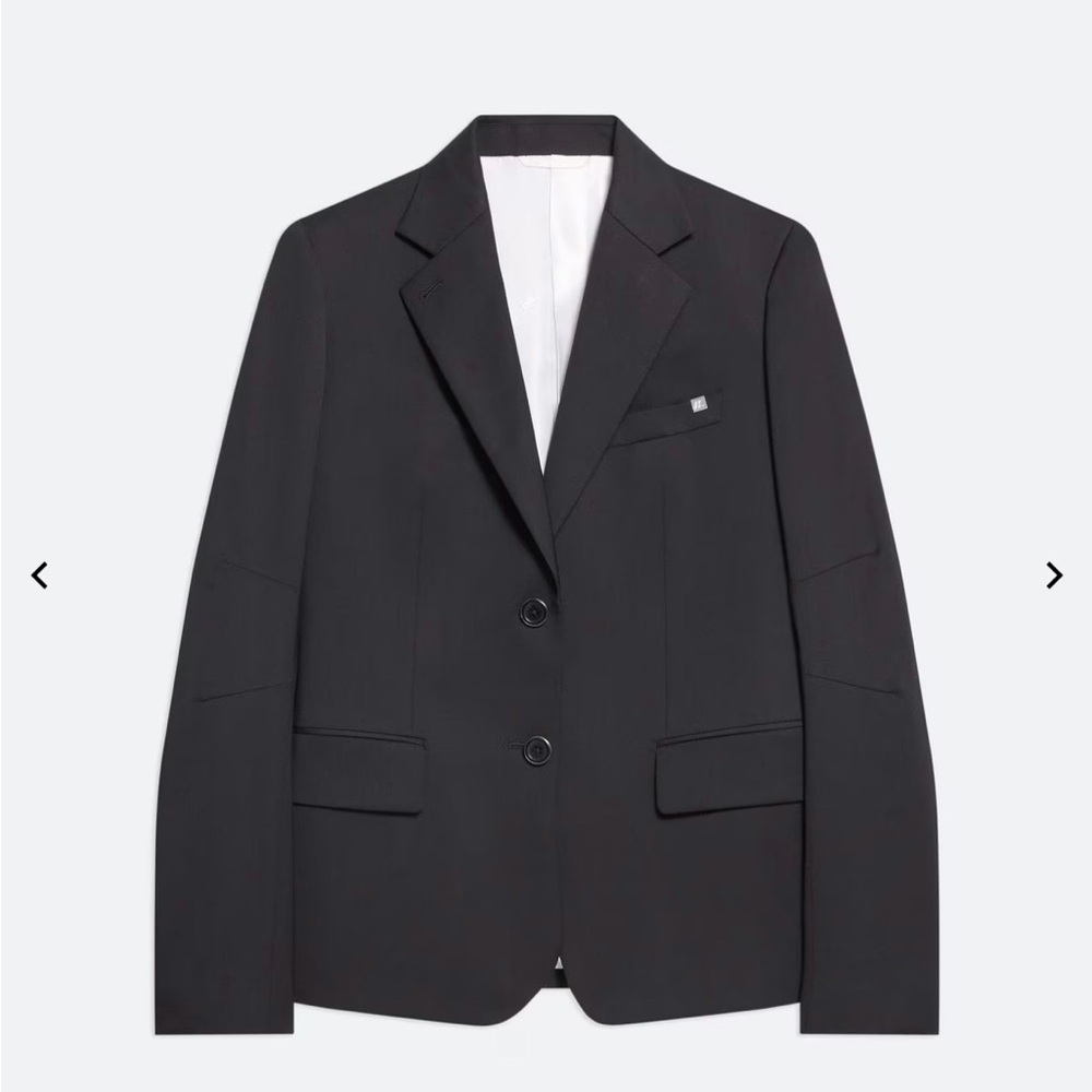 NWT Helmut Lang Curved Classic Blazer Jacket In Black - Size 6